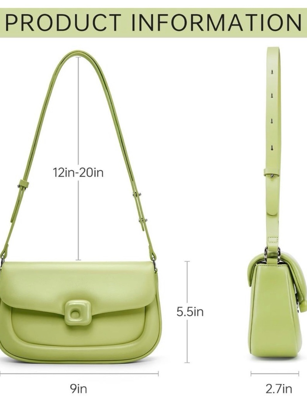 La Festin Lime Green Shoulder/Cross body Bag - Women Bags